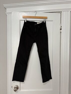 Rag & Bone straight leg crop black jeans